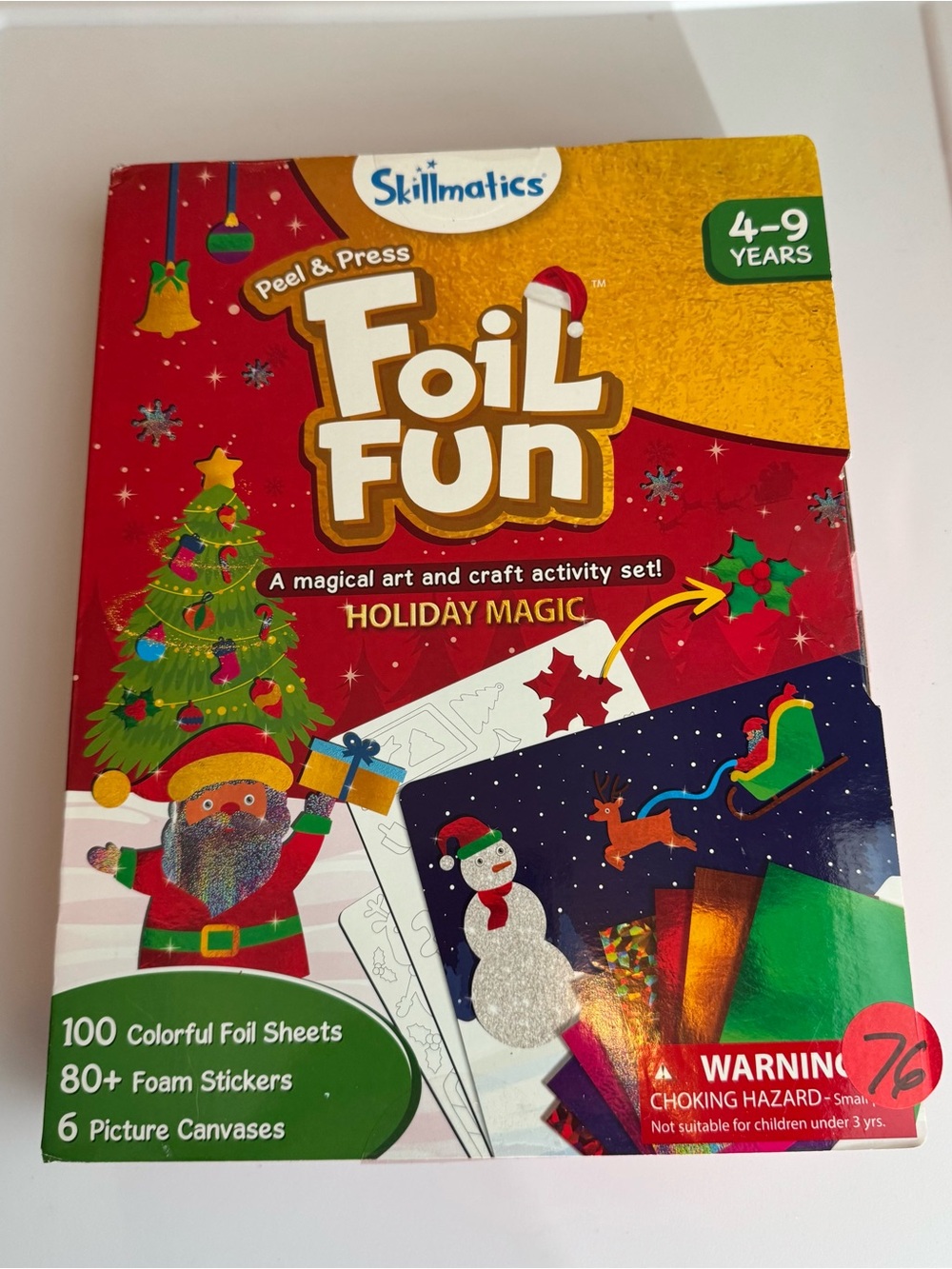 Skillmatics Foil Fun Holiday Magic Craft Kit - Red, Gold, Green, Blue